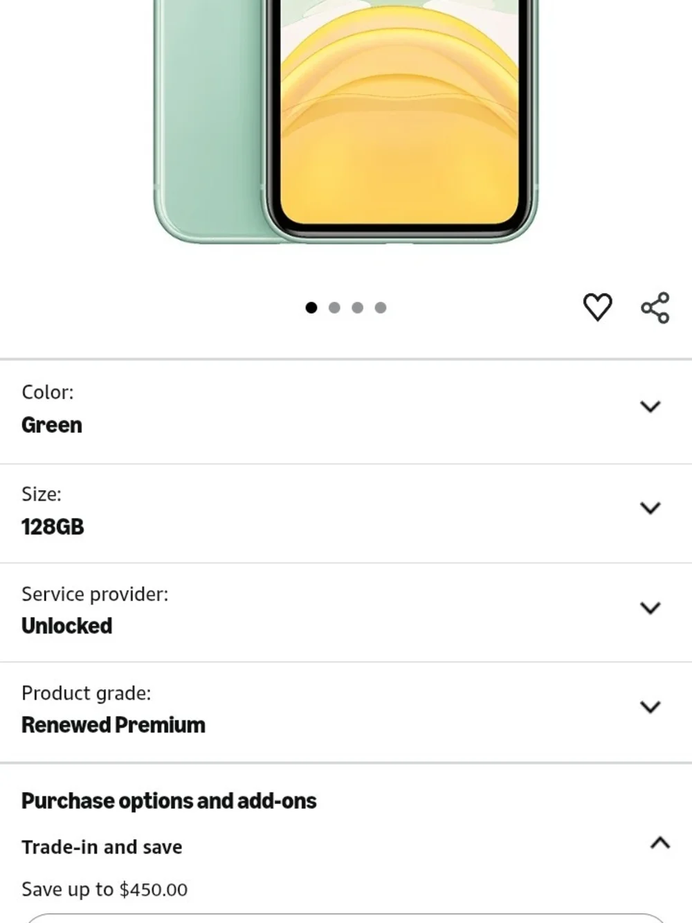 Apple iPhone 11 Mint Green Dual-Cameras New!